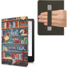 Kwmobile etui compatible avec kindle paperblanc 11e génération - étui à rabat magnétique tablette ereader similicuir avec sangle