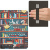 Kwmobile etui compatible avec kindle paperblanc 11e génération - étui à rabat magnétique tablette ereader similicuir avec sangle