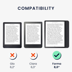 kwmobile Étui Compatible avec Kobo Forma Coque - Étui à Rabat magnétique Tablette eReader Similicuir - Lavande