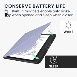 kwmobile Étui Compatible avec Kobo Forma Coque - Étui à Rabat magnétique Tablette eReader Similicuir - Lavande