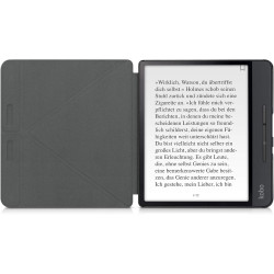 kwmobile Étui Compatible avec Kobo Forma Coque - Étui à Rabat magnétique Tablette eReader Similicuir - Bleu foncé