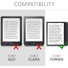 kwmobile Étui Compatible avec Kobo Forma Coque - Étui à Rabat magnétique Tablette eReader Similicuir - Bleu foncé