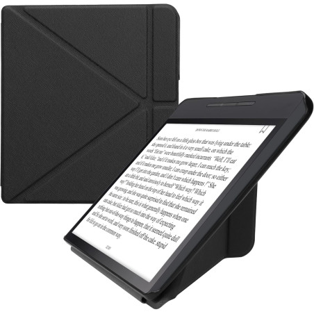 kwmobile Étui Compatible avec Kobo Forma Coque - Étui à Rabat magnétique Tablette eReader Similicuir - Noir