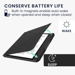 kwmobile Étui Compatible avec Kobo Forma Coque - Étui à Rabat magnétique Tablette eReader Similicuir - Noir