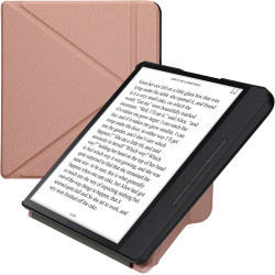 kwmobile Étui Compatible avec Kobo Forma Coque - Étui à Rabat magnétique Tablette eReader Similicuir - Or Rose