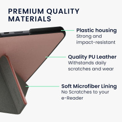 kwmobile Étui Compatible avec Kobo Forma Coque - Étui à Rabat magnétique Tablette eReader Similicuir - Or Rose