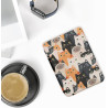 Kwmobile étui compatible avec kobo clara hd coque - étui à rabat magnétique tablette ereader similicuir - orange-noir-blanc