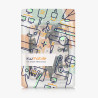 Kwmobile étui compatible avec kobo clara hd coque - étui à rabat magnétique tablette ereader similicuir - orange-noir-blanc