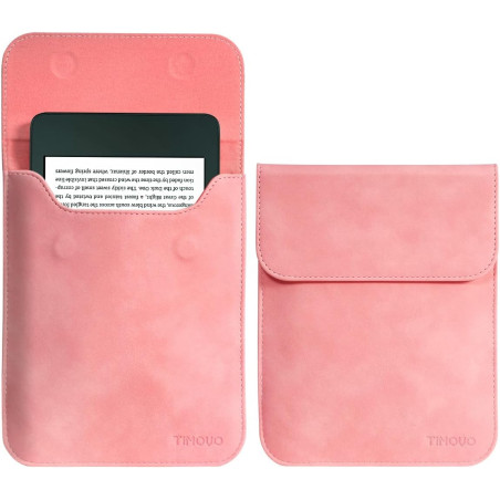 TiMOVO 6 Pouces Étui pour Tablette Kindle 11ème Génération 2024/2022, Sac de Protection avec Pochette pour Kindle E-Reader, Rose