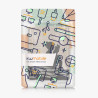 Kwmobile étui compatible avec kobo aura h2o edition 2 coque - étui à rabat magnétique tablette ereader similicuir - noir-beige