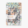 Kwmobile étui compatible avec kobo aura h2o edition 2 coque - étui à rabat magnétique tablette ereader similicuir - orange-noir-