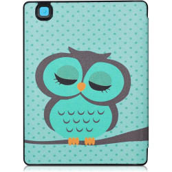kwmobile Étui Compatible avec Kobo Aura H2O Edition 2 Coque - Étui à Rabat magnétique Tablette eReader Similicuir - Turquoise-Ma