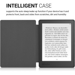 kwmobile Étui Compatible avec Kobo Aura H2O Edition 2 Coque - Étui à Rabat magnétique Tablette eReader Similicuir - Turquoise-Ma
