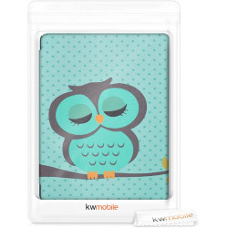 kwmobile Étui Compatible avec Kobo Aura H2O Edition 2 Coque - Étui à Rabat magnétique Tablette eReader Similicuir - Turquoise-Ma