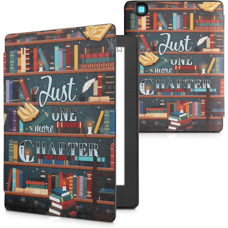 kwmobile Étui Compatible avec Kobo Aura H2O Edition 2 Coque - Étui à Rabat magnétique Tablette eReader Similicuir - Multicolore