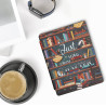 kwmobile Étui Compatible avec Kobo Aura H2O Edition 2 Coque - Étui à Rabat magnétique Tablette eReader Similicuir - Multicolore