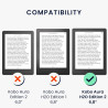 kwmobile Étui Compatible avec Kobo Aura H2O Edition 2 Coque - Étui à Rabat magnétique Tablette eReader Similicuir - Multicolore