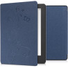 kwmobile Étui Compatible avec Kobo Aura H2O Edition 2 Coque - Étui à Rabat magnétique Tablette eReader Similicuir - Bleu foncé