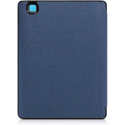 kwmobile Étui Compatible avec Kobo Aura H2O Edition 2 Coque - Étui à Rabat magnétique Tablette eReader Similicuir - Bleu foncé