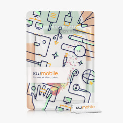 kwmobile Étui Compatible avec Kobo Aura H2O Edition 2 Coque - Étui à Rabat magnétique Tablette eReader Similicuir - Multicolore-