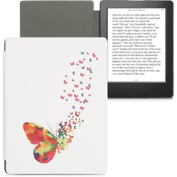 kwmobile Étui Compatible avec Kobo Aura H2O Edition 2 Coque - Étui à Rabat magnétique Tablette eReader Similicuir - Multicolore-