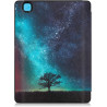 kwmobile Étui Compatible avec Kobo Aura H2O Edition 2 Coque - Étui à Rabat magnétique Tablette eReader Similicuir - Bleu-Gris-No