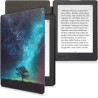 kwmobile Étui Compatible avec Kobo Aura H2O Edition 2 Coque - Étui à Rabat magnétique Tablette eReader Similicuir - Bleu-Gris-No