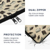 Kwmobile housse de protection pour liseuse - étui de protection pour e-reader en néoprène - beige-marron-doré