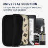Kwmobile housse de protection pour liseuse - étui de protection pour e-reader en néoprène - beige-marron-doré
