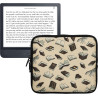 Kwmobile housse de protection pour liseuse - étui de protection pour e-reader en néoprène - beige-marron-doré