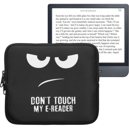 kwmobile Housse de Protection pour Liseuse - Étui de Protection pour E-Reader en Néoprène - Blanc-Noir