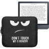 kwmobile Housse de Protection pour Liseuse - Étui de Protection pour E-Reader en Néoprène - Blanc-Noir