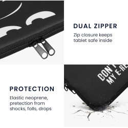 kwmobile Housse de Protection pour Liseuse - Étui de Protection pour E-Reader en Néoprène - Blanc-Noir