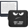 kwmobile Housse de Protection pour Liseuse - Étui de Protection pour E-Reader en Néoprène - Blanc-Noir