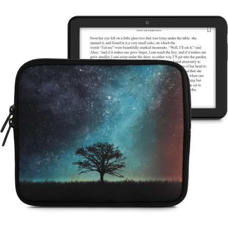 kwmobile Housse de Protection pour Liseuse - Étui de Protection pour E-Reader en Néoprène - Bleu-Gris-Noir