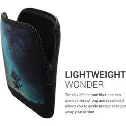 kwmobile Housse de Protection pour Liseuse - Étui de Protection pour E-Reader en Néoprène - Bleu-Gris-Noir