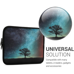 kwmobile Housse de Protection pour Liseuse - Étui de Protection pour E-Reader en Néoprène - Bleu-Gris-Noir