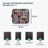 kwmobile Housse de Protection pour Liseuse - Étui de Protection pour E-Reader en Néoprène - Bleu-Vert-Fuchsia