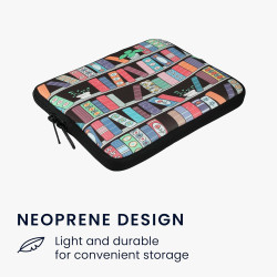 kwmobile Housse de Protection pour Liseuse - Étui de Protection pour E-Reader en Néoprène - Bleu-Vert-Fuchsia