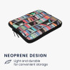 kwmobile Housse de Protection pour Liseuse - Étui de Protection pour E-Reader en Néoprène - Bleu-Vert-Fuchsia