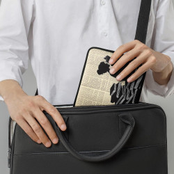 Kwmobile housse de protection pour liseuse - étui de protection pour e-reader en néoprène - noir-beige
