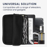 Kwmobile housse de protection pour liseuse - étui de protection pour e-reader en néoprène - noir-beige