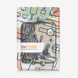 Kwmobile housse de protection pour liseuse - étui de protection pour e-reader en néoprène - noir-beige