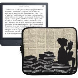Kwmobile housse de protection pour liseuse - étui de protection pour e-reader en néoprène - noir-beige