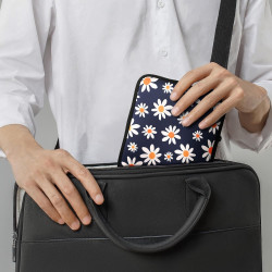 kwmobile Housse de Protection pour Liseuse - Étui de Protection pour E-Reader en Néoprène - Bleu-Blanc-Jaune