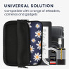 kwmobile Housse de Protection pour Liseuse - Étui de Protection pour E-Reader en Néoprène - Bleu-Blanc-Jaune