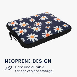 kwmobile Housse de Protection pour Liseuse - Étui de Protection pour E-Reader en Néoprène - Bleu-Blanc-Jaune