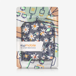 kwmobile Housse de Protection pour Liseuse - Étui de Protection pour E-Reader en Néoprène - Bleu-Blanc-Jaune