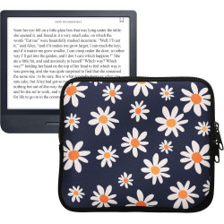 kwmobile Housse de Protection pour Liseuse - Étui de Protection pour E-Reader en Néoprène - Bleu-Blanc-Jaune
