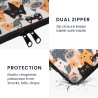 Kwmobile housse de protection pour liseuse - étui de protection pour e-reader en néoprène - orange-noir-blanc